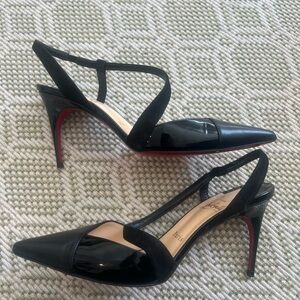 Christian Louboutin Black 85 Platina Heels
